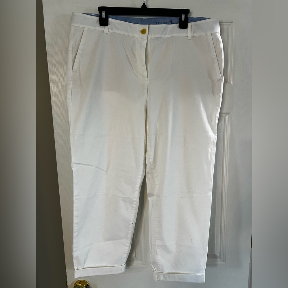 Talbots White Chino Pants